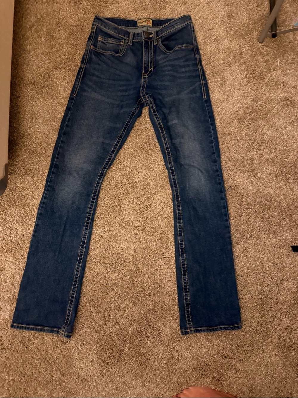 Wrangler Indigo Blue Bootcut Jeans for Men